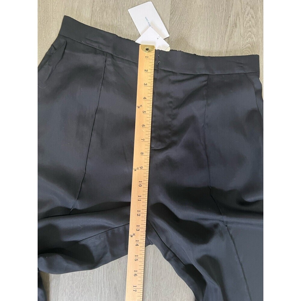 NWT Grana Size Large Black Tencel Side Slit Pants - Picture 15 of 16